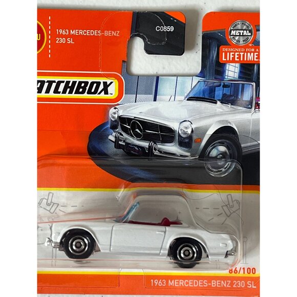 Matchbox 1963 Mercedes-Benz 230 SL Convertible Diecast Car NOC - Picture 3 of 7